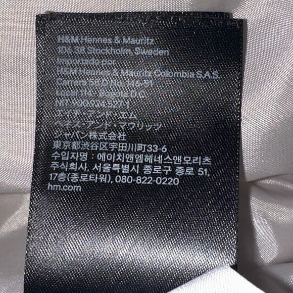 H&M Divided Cropped Zipper Puffer Jacket Size XS Winter Coat Warm Y2K - Picture 8 of 12